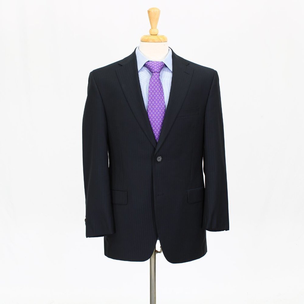 Jack Victor 40R 36x31 Brown Striped 2-Button Suit R316 - Picture 6 of 16